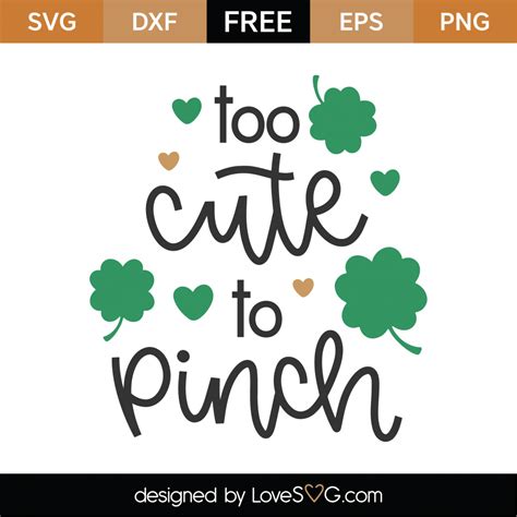 Download Free Too cute to pinch svg, dxf cut file Cut Files